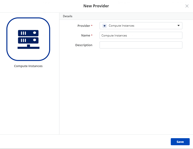 New compute instances provider