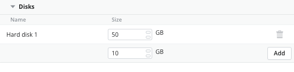 Disks section of DEC3 deployment policy