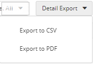 Detail Export menu