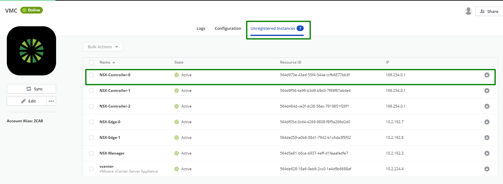 Register a vCenter instance