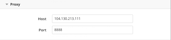 Proxy section of deployment policy