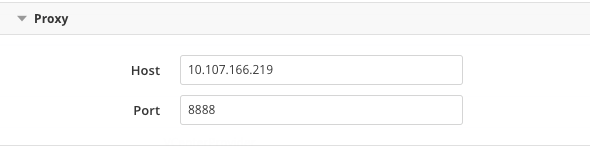 Proxy section of deployment policy