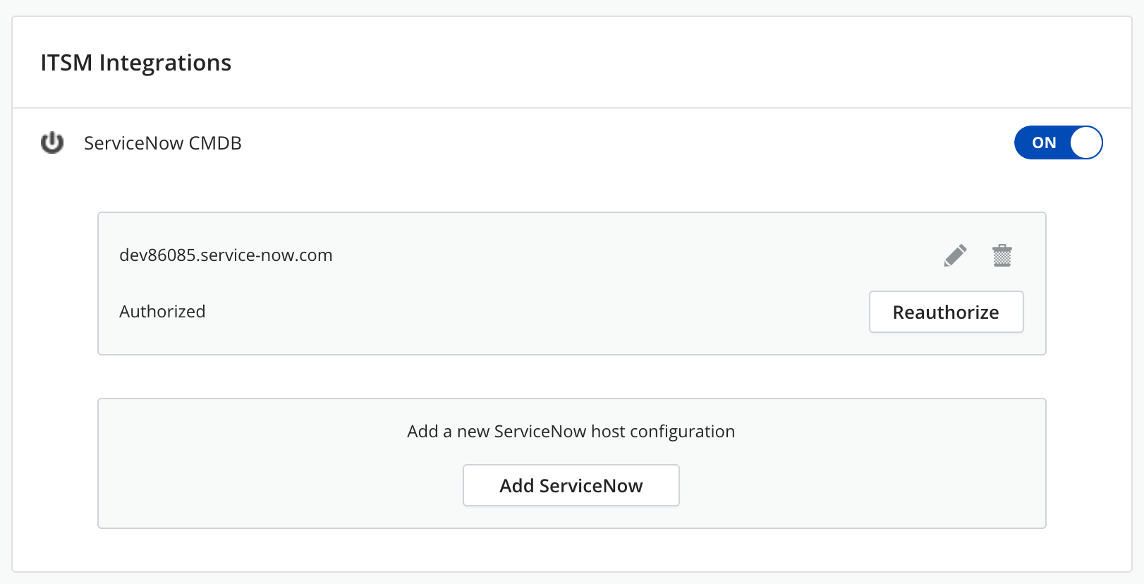 ServiceNow CMDB add