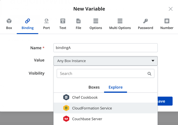 Adding Binding type variable