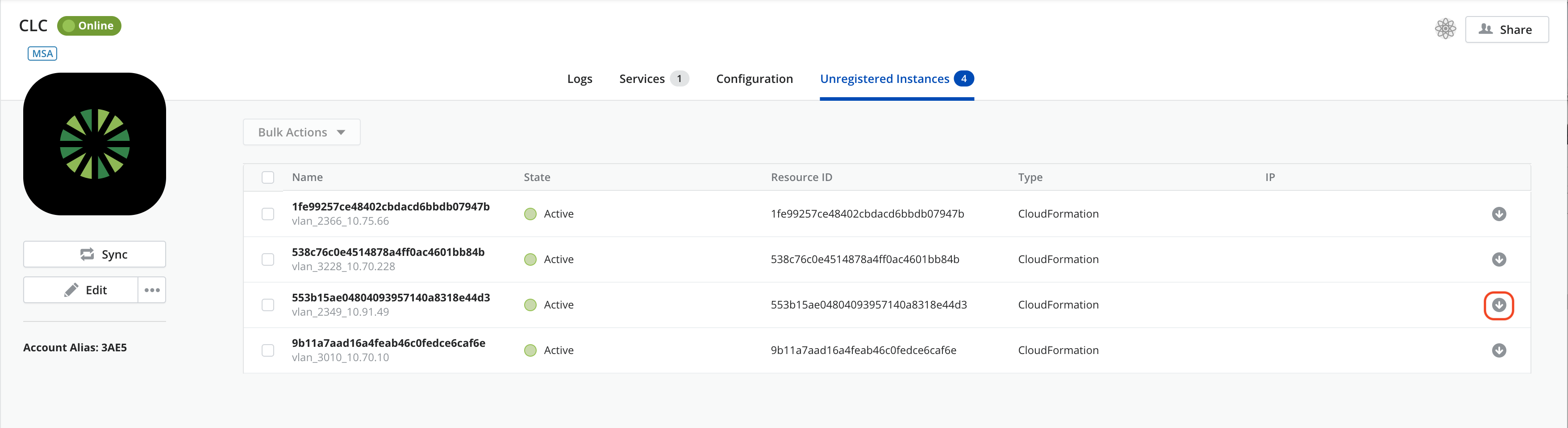 Unregistered Instances