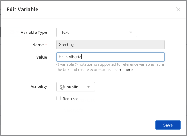 Editing a variable