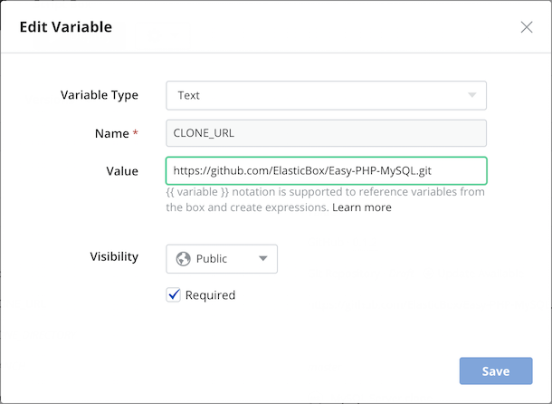 script box variables overview