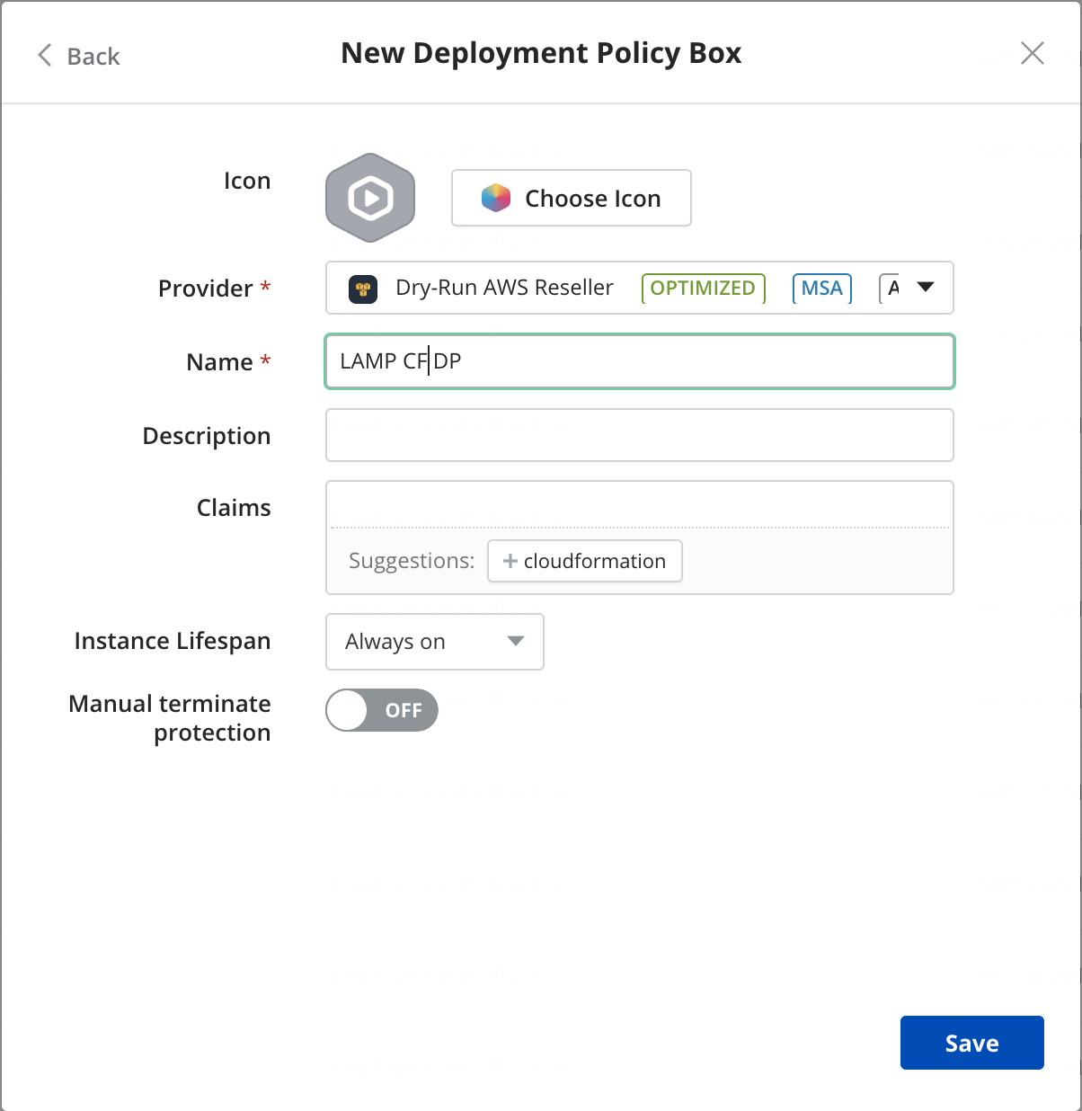 new deployment policy box